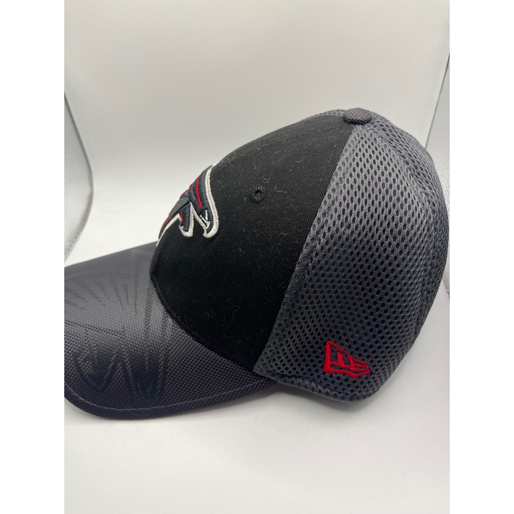 New Era Atlanta Falcons NFL‎ Hat 39Thirty Stretch Fit S/M Black Gray - Picture 2 of 8